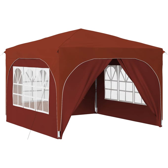 vidaXL - Pop-up - Feesttent - 290 - x - 290 - x - 245 - cm - Terracotta