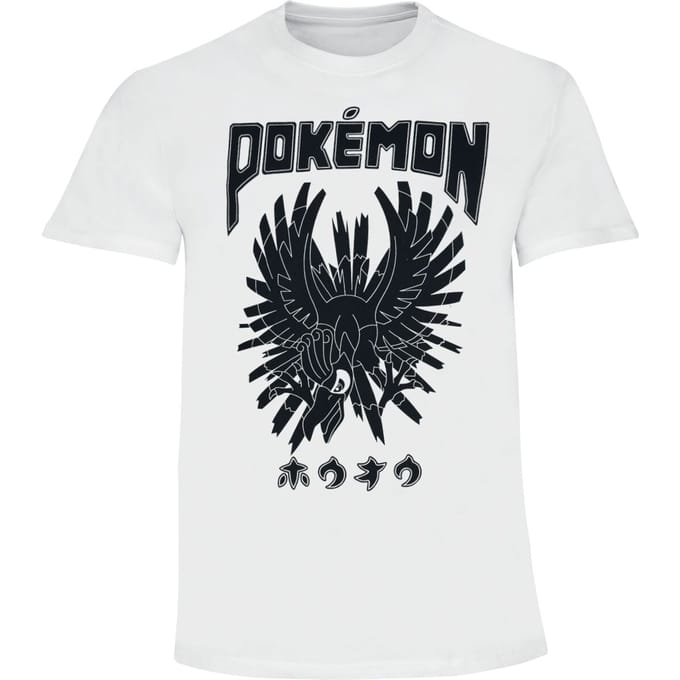 Pokémon - Gaming T-shirt - Ho-oh - S tot XL - voor Mannen - wit
