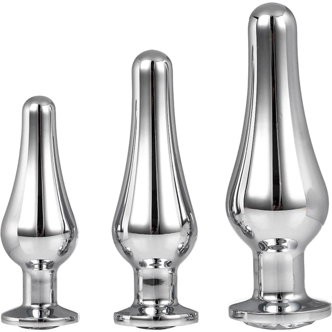 Buttplug Gleaming Love Pleasure Set - Zilver