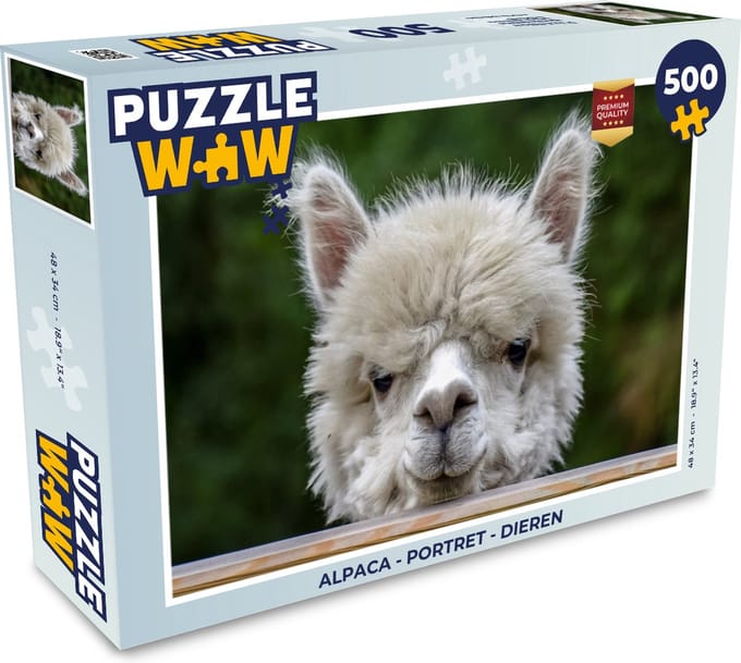 Puzzel Alpaca - Portret - Dieren - Legpuzzel - Puzzel 500 stukjes