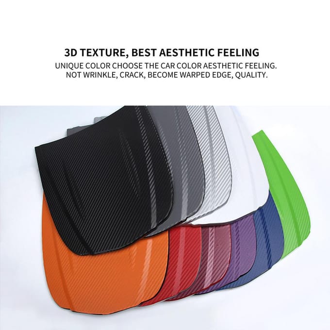 Waterdichte autostickers 3D auto koolstofvezel vinyl filmblad wrap roll auto DIY decor sticker black