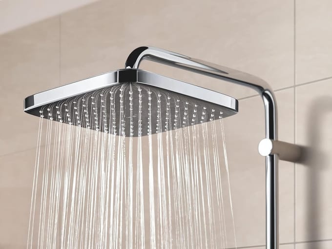 Goodivery ® Complete Douche Systeem met Luxe Regendouche en Handdouche, Chroom, 250 mm