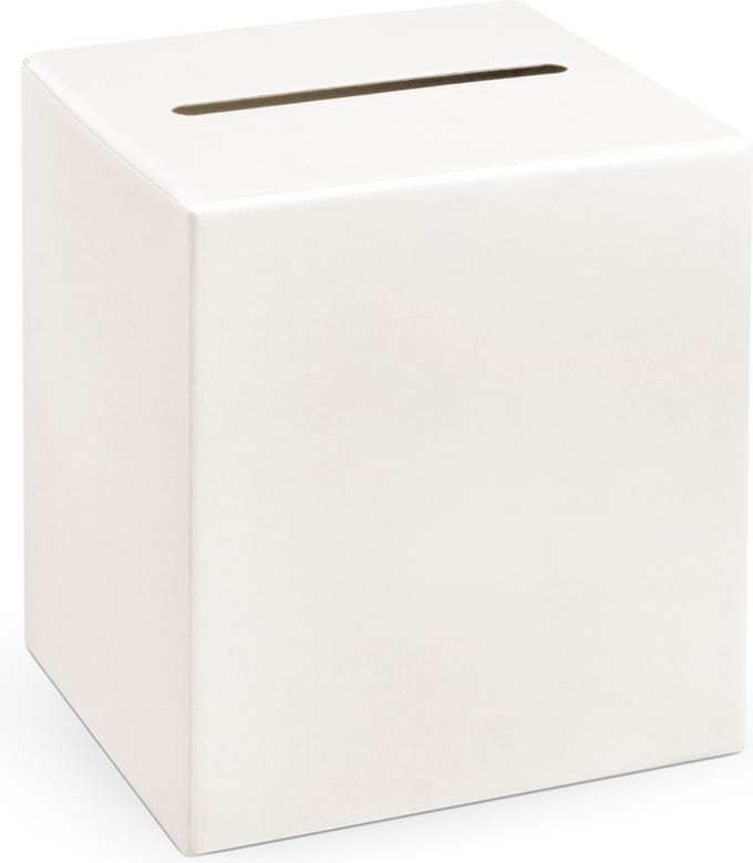PartyDeco enveloppendoos Cream - Bruiloft - creme/wit - karton - 24 x 24 cm