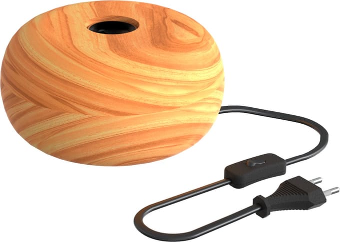 Calex Tafellamp Rond - Scandinavisch - E27 Fitting - FSC Hout - Excl. Lichtbron