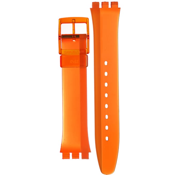 Swatch Plastic - Originals Medium (34mm) /Access/Solar/Musicall/Stop - G/SK/SL/SR/SS/SO28 AGO116 GO116 Bloody Orange Horlogeband