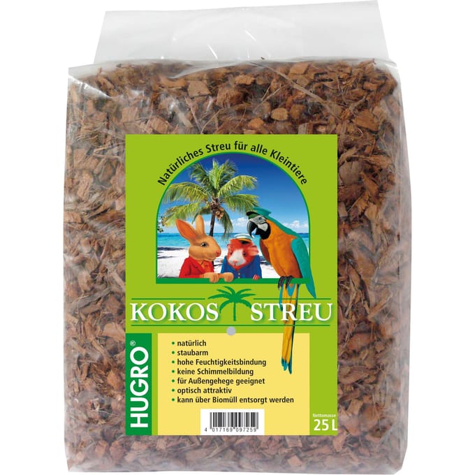 2x25l Hugro kokosstrooisel voor kleine dieren