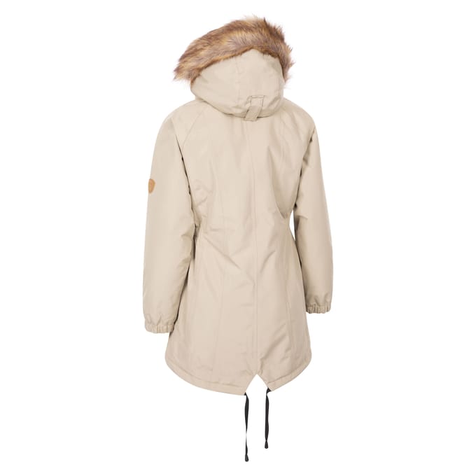 Trespass - Dames Celebrity Geïsoleerd Extra Lange Parka Jas (Havermelk)