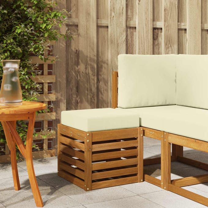 vidaXL - Buitenstoolbank - Massief - Acacia - Hout - Naturel