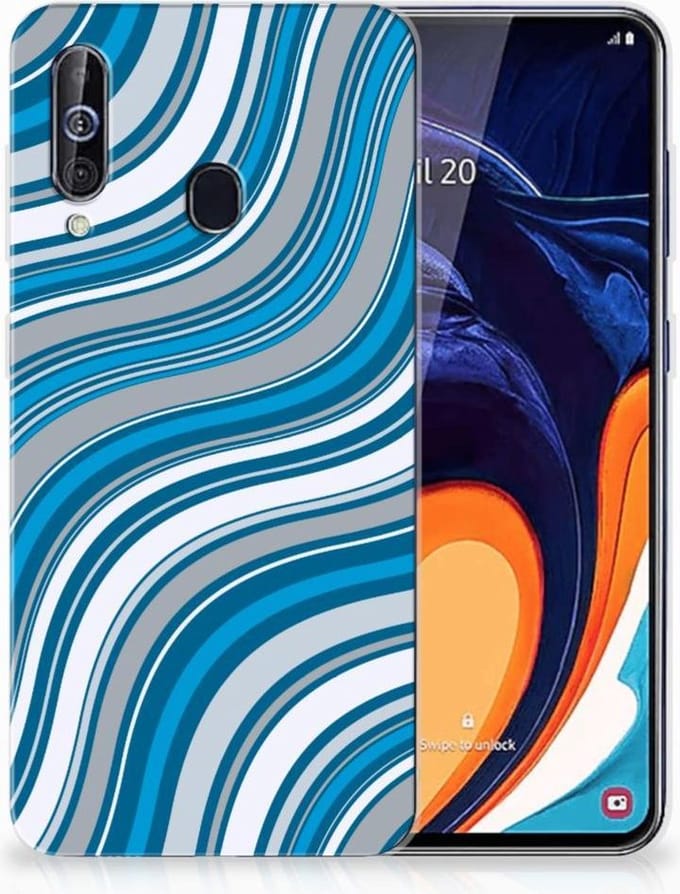 Samsung Galaxy A60 TPU bumper Waves Blue