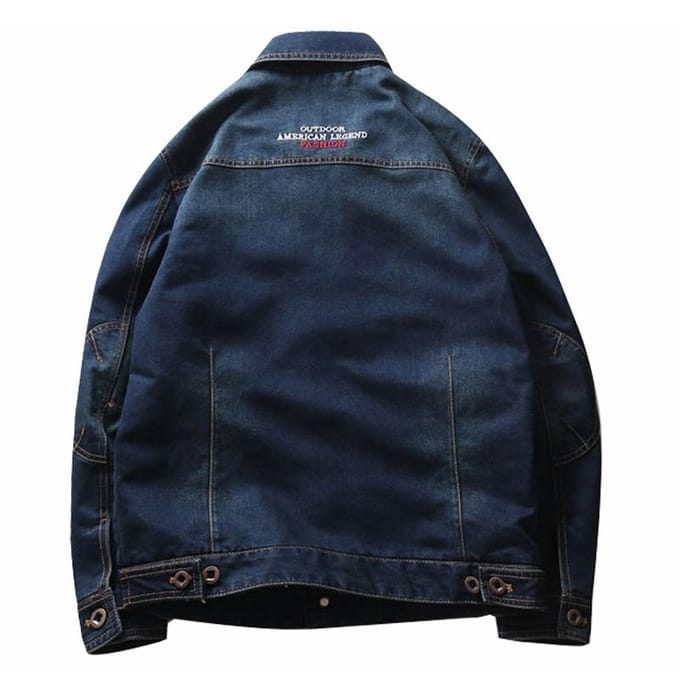 Denim Jas Grote Maat Casual Werkkleding Denim Jas Jas 2XL black