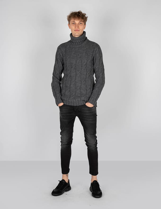 Xagon Man stoppen Turtleneck Mannen Grijs