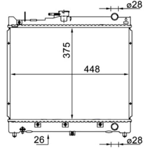 Radiator, motorkoeling MAHLE CR 1576 000S