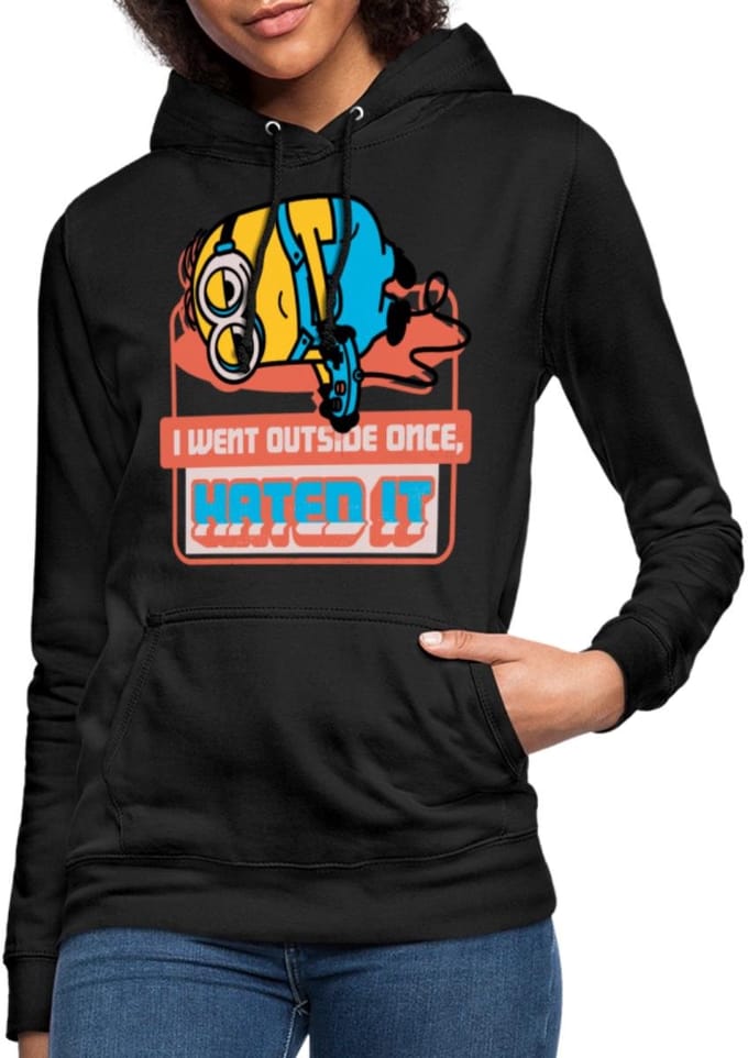 Minions Dave Ging Buiten Het Kantoor Quote Hoodie Dames