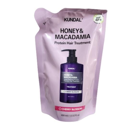 KUNDAL Honing&Macadamia Proteïne Haarverzorging Navulverpakking 400ml Cherry Blossom 400ml