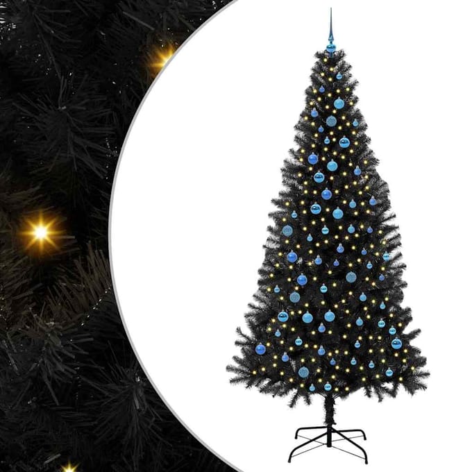 vidaXL Kerstboom Zwart 240 cm PVC