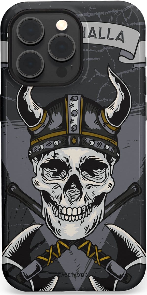 Casetastic hoesje geschikt voor Apple iPhone 15 Pro Max - MagSafe - Dubbellaagse bescherming - Valhalla - Fashion Case - Donkergrijs Grijs