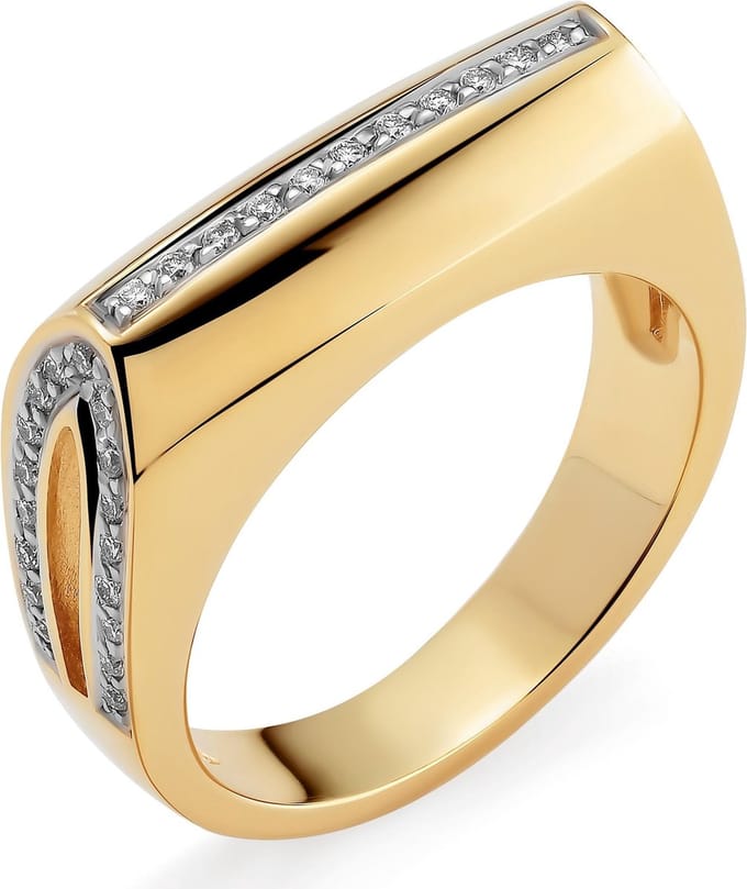 Orphelia RD-33070/54 - Ring - geelgoudkleurige 18 Karaat - Diamant 0.25 ct