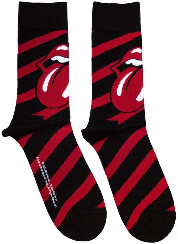 The Rolling Stones - Stripes Enkelsokken - Zwart