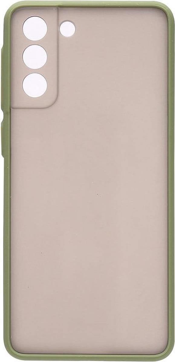 Shop4 - Samsung Galaxy S21 Plus Hoesje - Harde Back Case Transparant Groen
