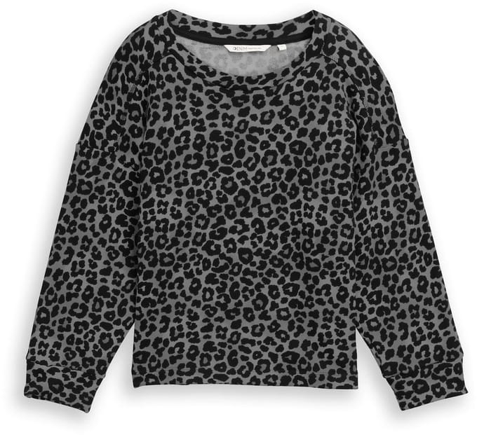 Tom Tailor Denim - Sweater met 7/8 mouwen - Maat S - dark grey black leo