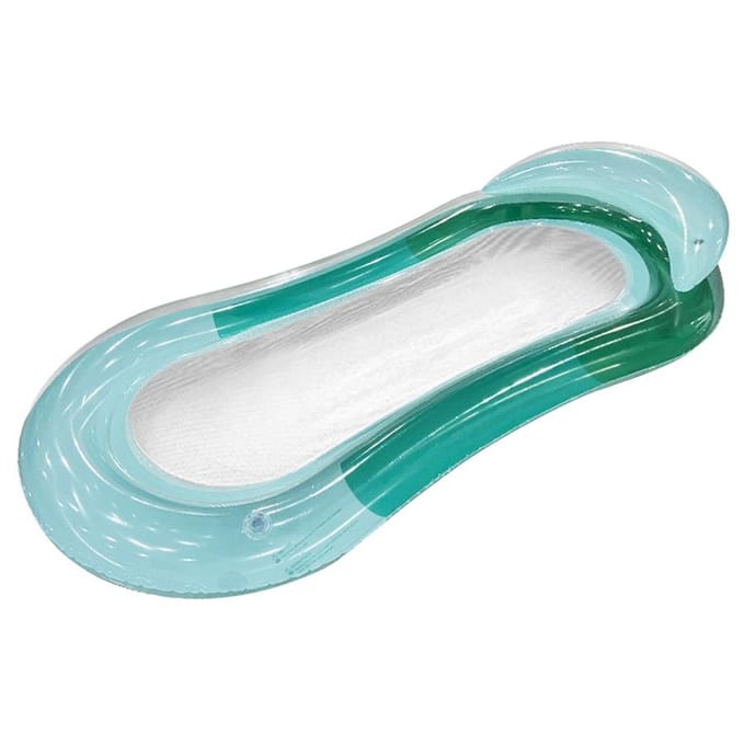 1 stuks Kleurverloop Opblaasbaar Water Zwevend Bed Lichtgewicht Comfortabele Ligstoel Hangmat voor Strand Zwembad Feest groen