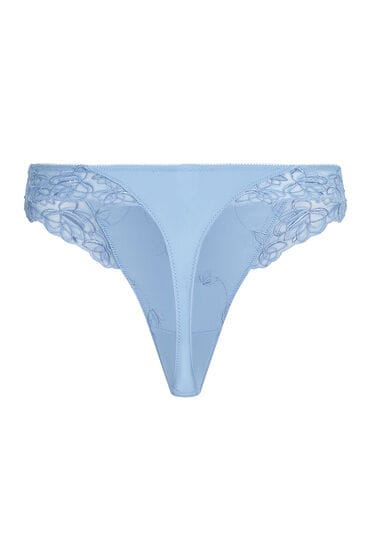 Hunkemöller Dames Lingerie Boxerstring Diva - Blauw - maat S