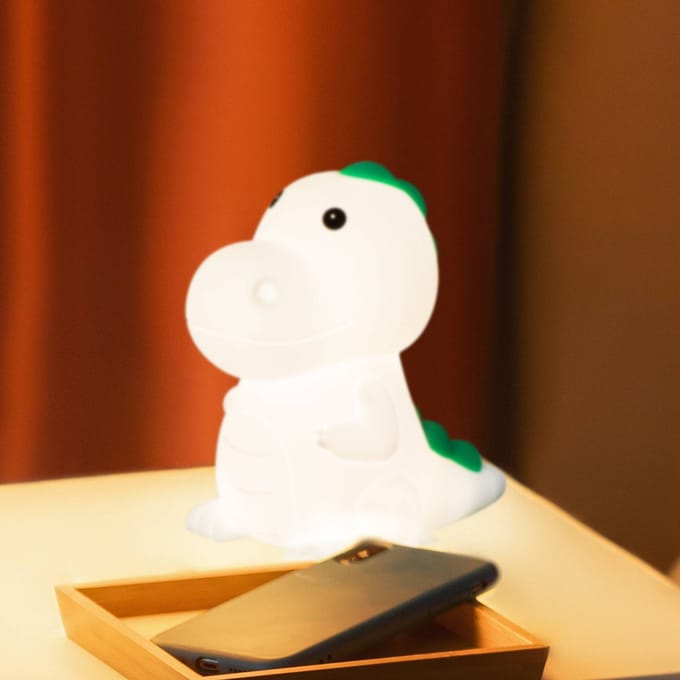 FH Lighting LED schemerlamp Dinosauro, Dino, wit, RGB, dimbaar
