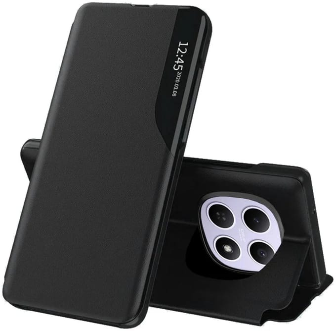 Hoesje geschikt voor Xiaomi Redmi Note 15 4G/5G / Xiaomi Poco M8 - Techsuit eFold Book Case - Zwart