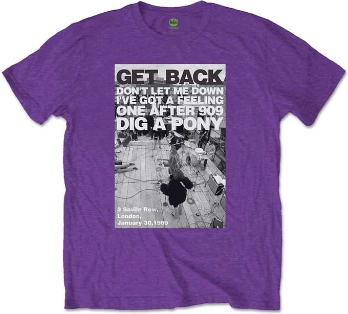 The Beatles - Rooftop Shot Heren T-shirt - M - Paars
