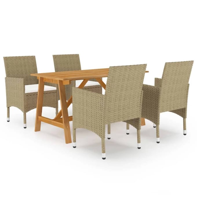 vidaXL - 5-delige - Tuinset - beige