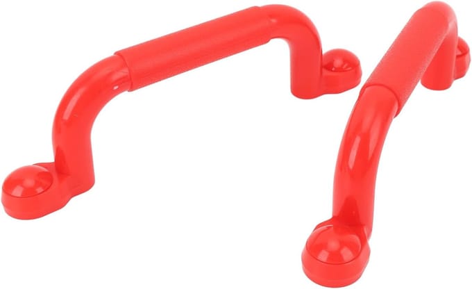 Speeltuin handgrepen - Schommelgrepen klimrek - Veilig spelen - Antislip ontwerp - Set van 2 - Rood