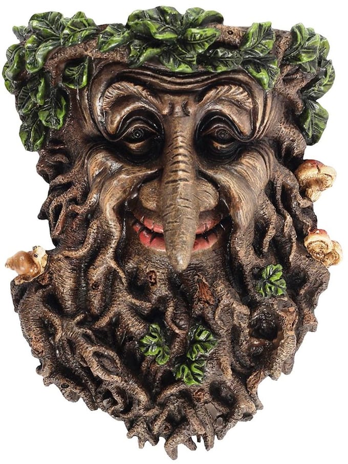 Green Man muurdecoratie-plank 22cm
