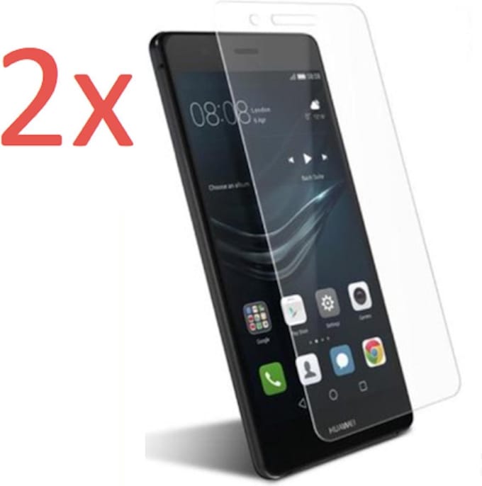 Screenprotector geschikt voor Huawei P9 - 2x (Two Pack / Duo Pack) Tempered Glass Screenprotector Transparant 2,5D 9H (Gehard Glas)