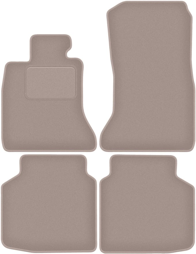 Beige velours vloermatten voor: BMW 7 F02 LONG (2008-2015)
