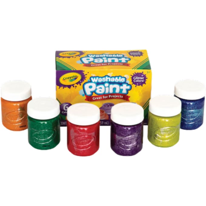 Crayola Afwasbare Glitterverf – 6 Stuks