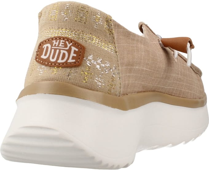 HEYDUDE - Wendy Peak Baja Dames Instappers Stripe Tan - Maat 40