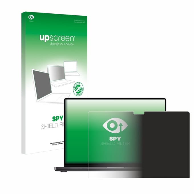 upscreen - privacyscherm voor Apple MacBook Pro 16" M3 2023 - privacy filter screenfilter Blauwlichtfilter