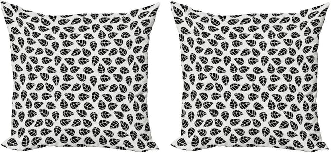 ABAKUHAUS Blad Kussenhoes – 2x45 cm – Dubbelzijdig bedrukt – Mikrofaser