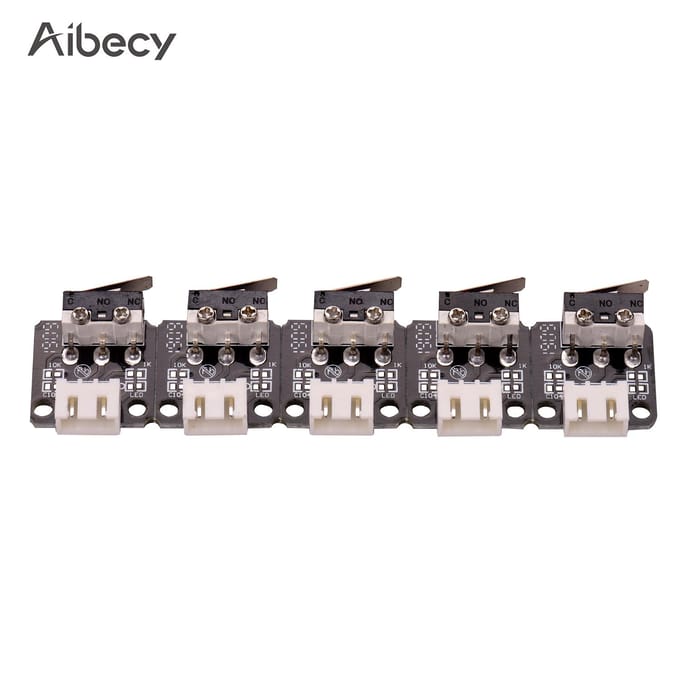 Aibecy 5st 3D Imprimante Stukken Eindstoppen Eindschakelaar 3Pin voor CR-10 zwart