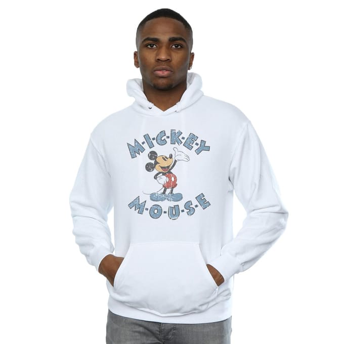 Disney Heren Mickey Mouse Dash Hoodie (Wit)