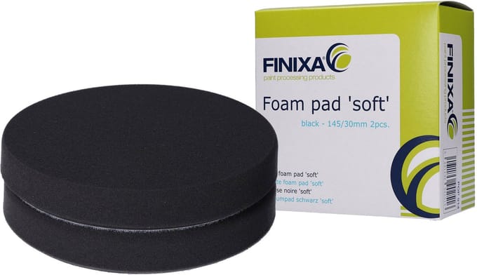 FINIXA Foam Polijstpad ZWART 180mm - 2 stuks