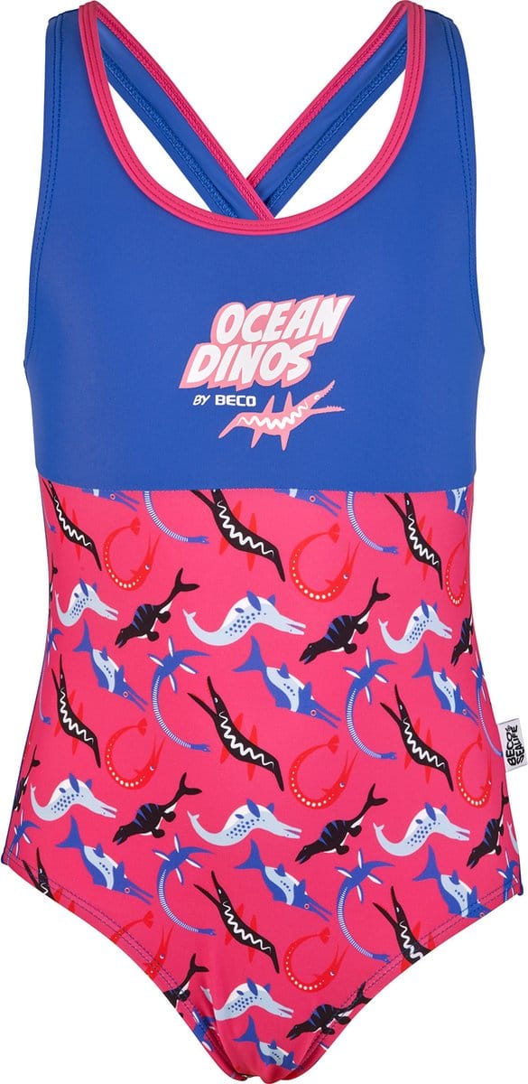 BECO ocean dinos - badpak voor kinderen - roze - maat 152