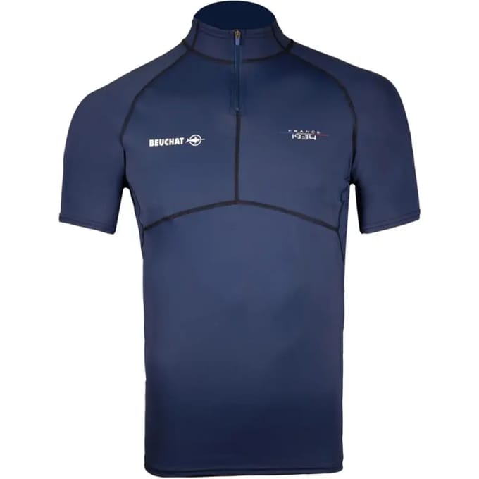 Beuchat Atoll Korte Mouw Rash Guard Blauw XS Man