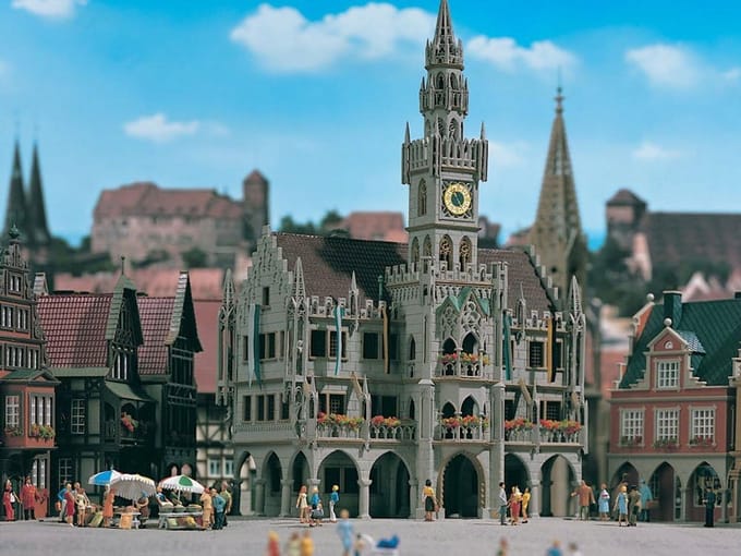 Groot Stadsraadhuis Modelbouwset Schaalgrootte H0 (1:87)
