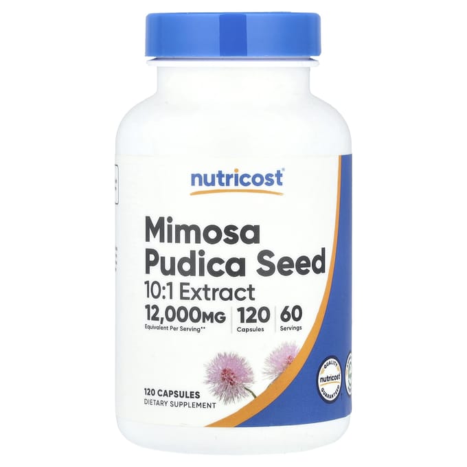 Nutricost, mimosa zaad, 12.000 mg, 120 capsules (6.000 mg per capsule)