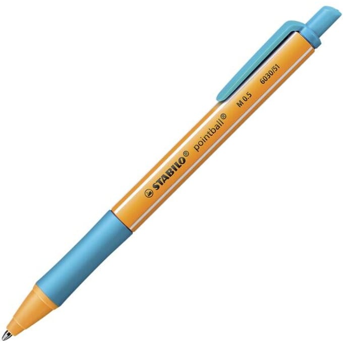 STABILO Pointball - Balpen 0,5 mm - Navulbaar - Turquoise - per stuk