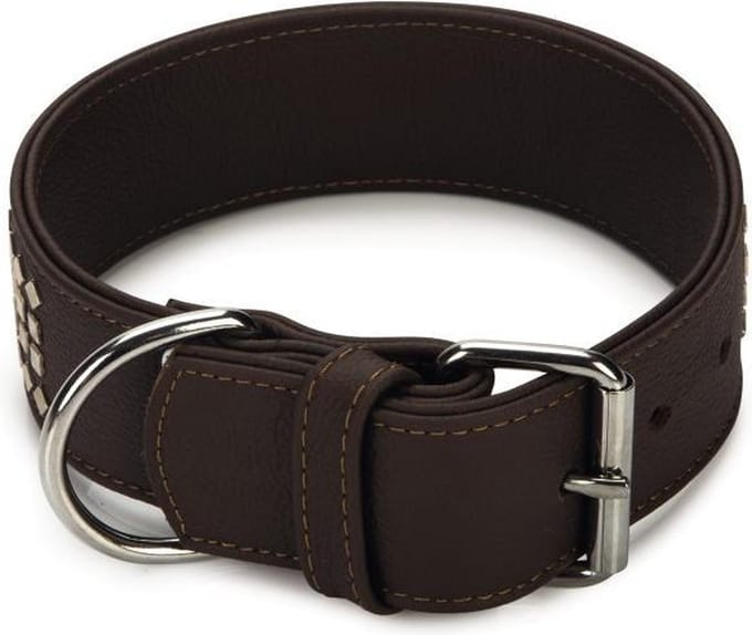 Beeztees Vintage - Hondenhalsband - Bruin - 43,5-49,5 cm x 50 mm