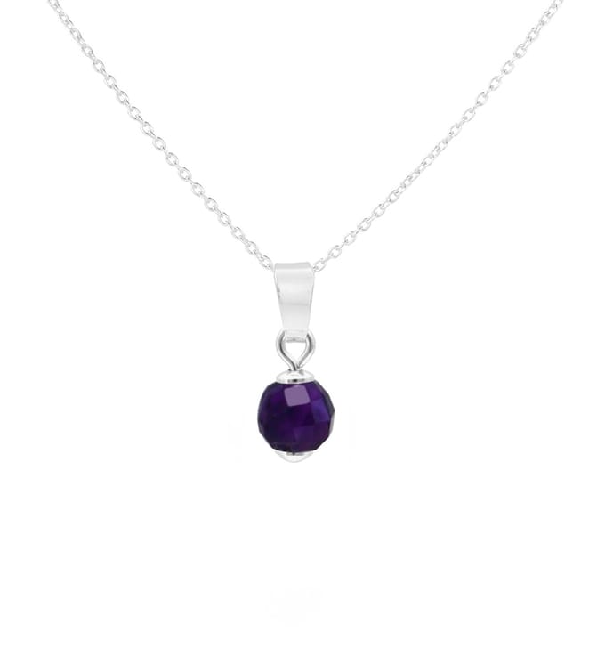 ARLIZI 2064 Ketting amethist hanger - sterling zilver - 44 cm