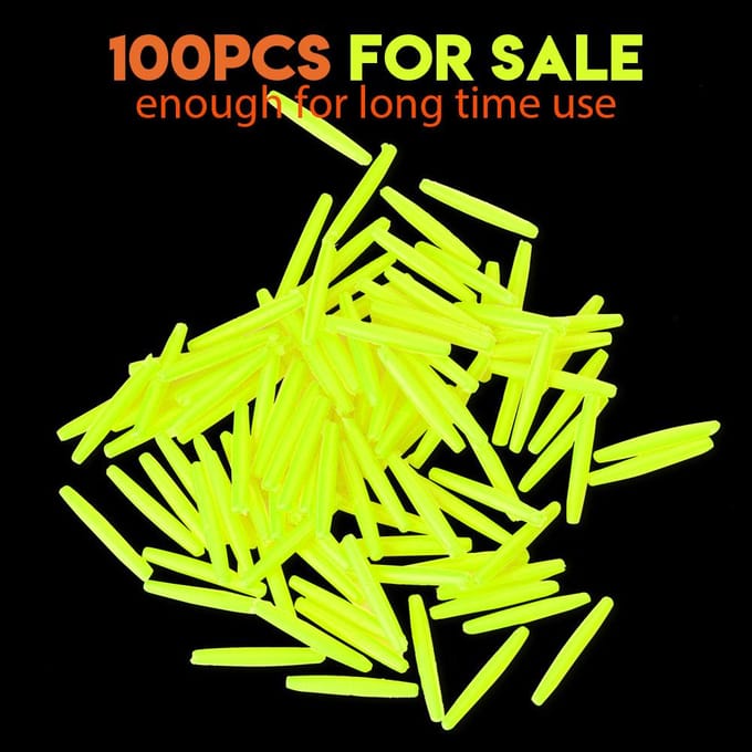 100 stuks Duurzame Druppelvormige Indicator Visdobbers Dobber Tuigage Accessoire (YelLow L) yellow