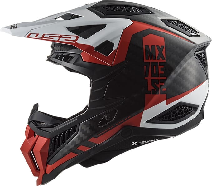 LS2 MX703 C X-Force Victory Red White - Maat M - Helm